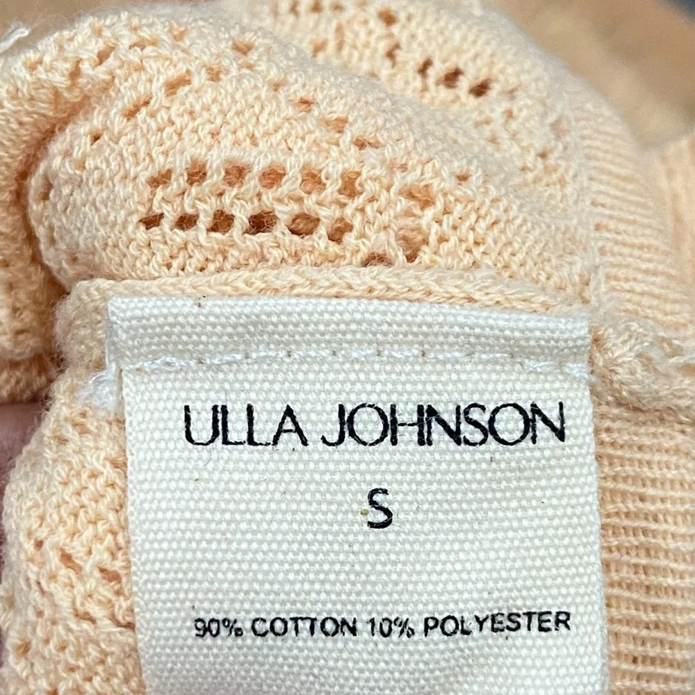 Ulla Johnson Leland Pointelle Knit Top‎ In Honey Peach Women's Size Small NWT